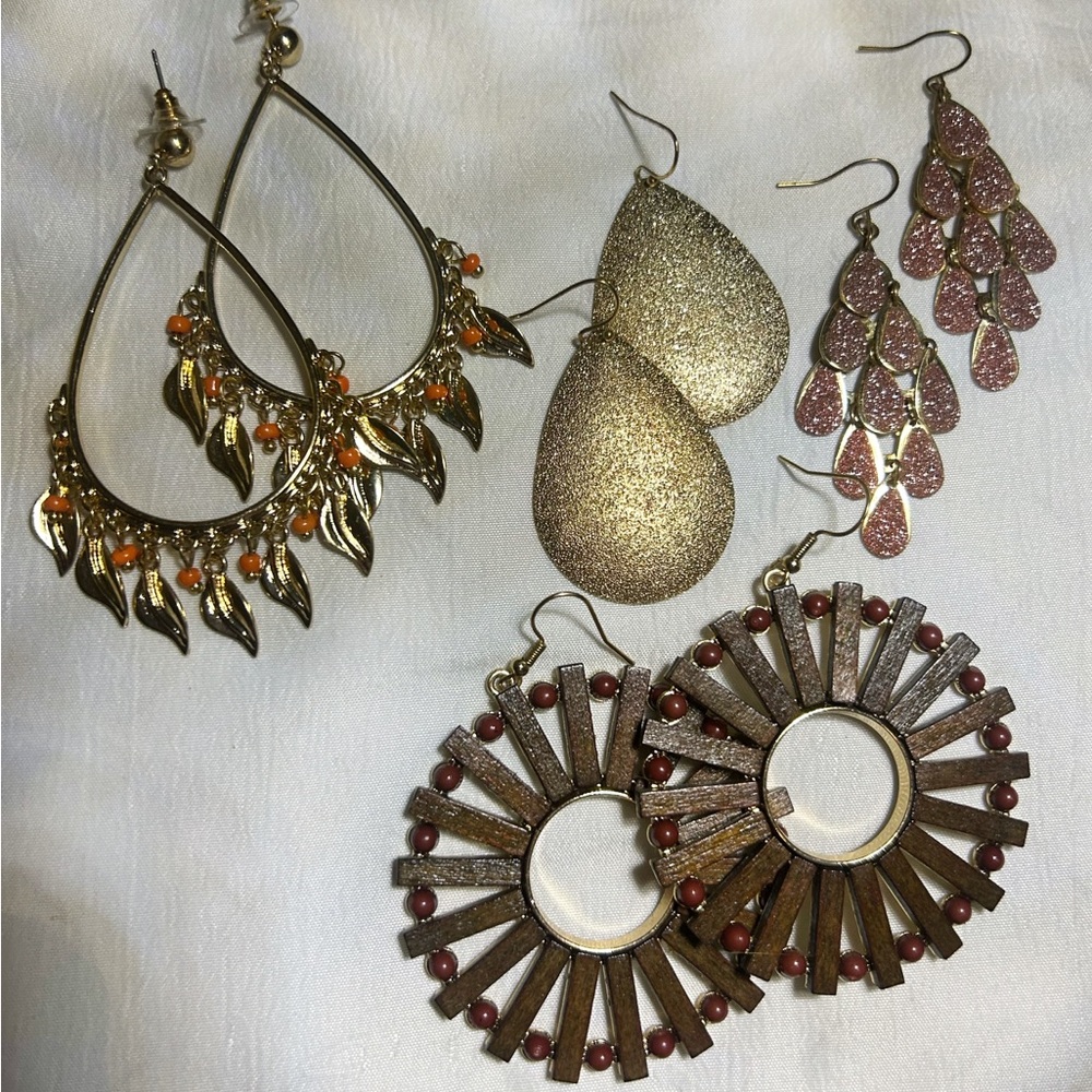 Gold Boho Earrings Bundle